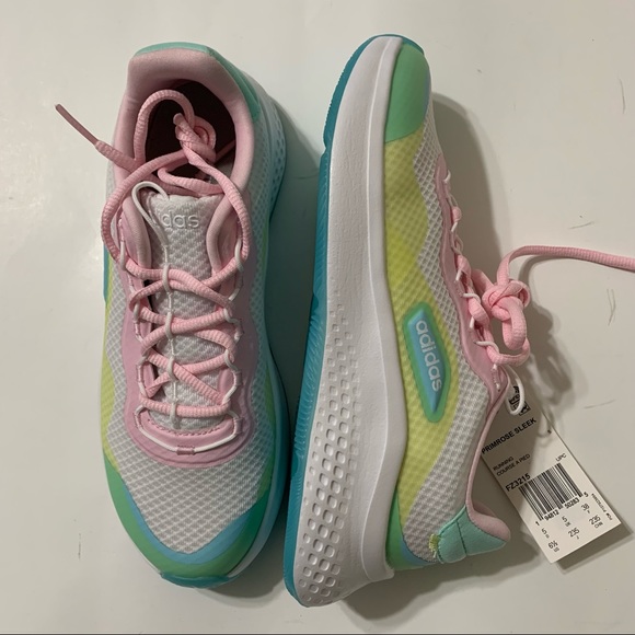 adidas Shoes - Adidas Primrose Sleek White Blue Yellow Pink Women Size 6.5 Running Shoes FZ3215